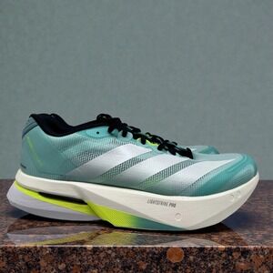 adidas Adizero Boston 13 Aqua Lucid Lemon JS4945 Men's Size 10